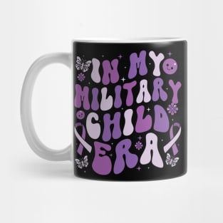 In My Military Child Era Groovy Purple Up For Military Kids Mug